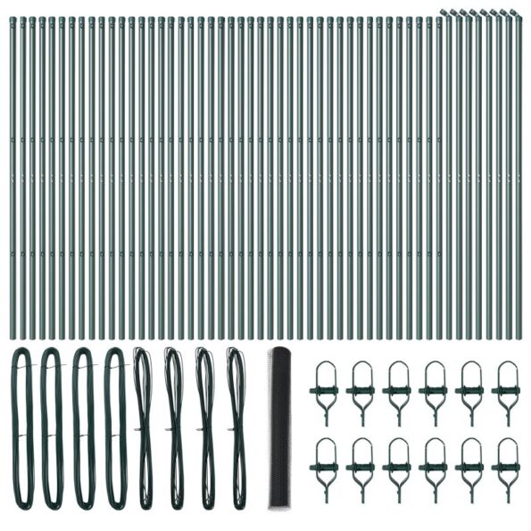 vidaXL Hexagónový plot Sivý 1x100 m Oceľ – Obrázok 2