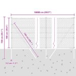 vidaXL Hexagonálne Oplotenie Šedá 1x100 m Oceľ – Obrázok 12