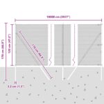 vidaXL šesťuholníkový plot sivý 1,2x100 m z ocele – Obrázok 12