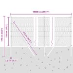 vidaXL Hexagonálny plot Šedý 1.2x100 m Oceľ – Obrázok 12