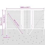vidaXL Šesťuholníkový plot Sivý 1,4x100 m Oceľ – Obrázok 12