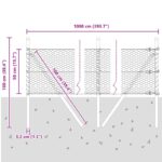 vidaXL Hexagonálny plot 0,5x10 m pozinkovaná oceľ – Obrázok 12