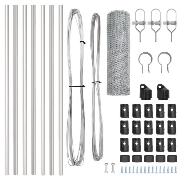 vidaXL Hexagonálny plot 0,5x10 m pozinkovaná oceľ – Obrázok 4