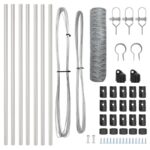 vidaXL Hexagon Fence 0.5x10 m Galvanized Steel – Obrázok 4