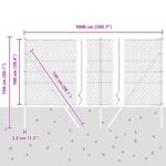 vidaXL Šesťuholníkový plot 1x10 m pozinkovaná oceľ – Obrázok 12
