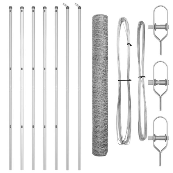 vidaXL Šesťuholníkový plot 1x10 m pozinkovaná oceľ – Obrázok 2