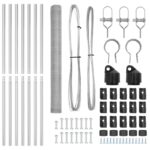 vidaXL Hexagonálne oplotenie 1,5x10 m z pozinkovanej ocele – Obrázok 4