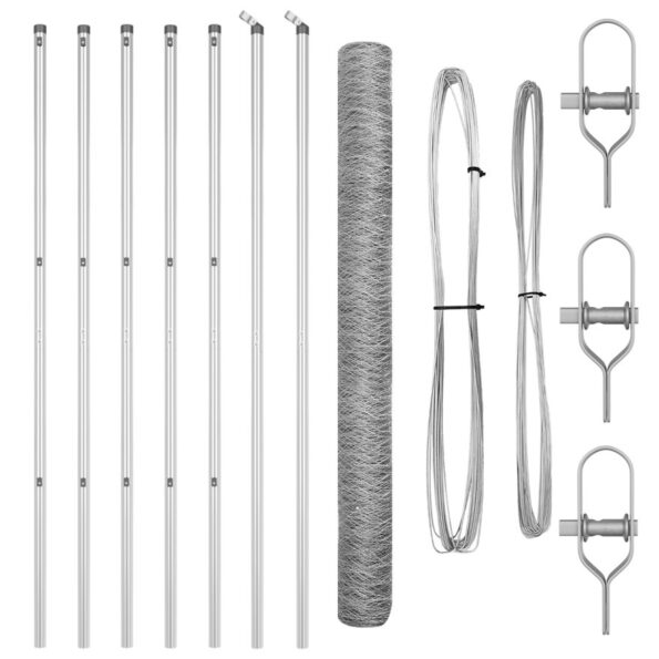 vidaXL šesťuholníkový plot 1.5x10 m pozinkovaná oceľ – Obrázok 4