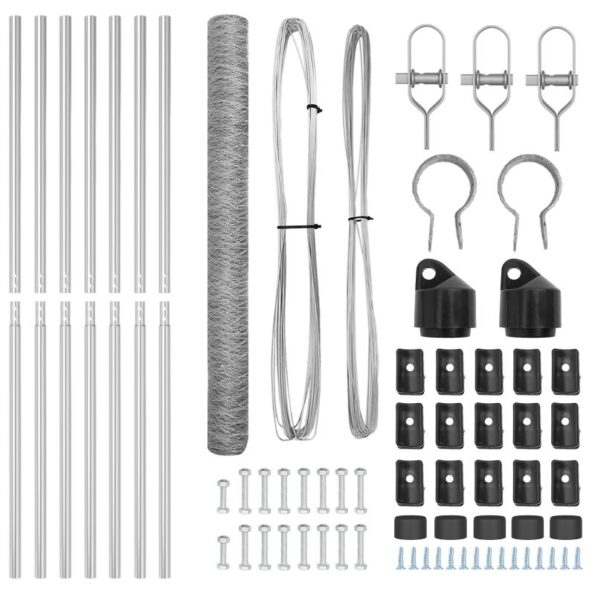 vidaXL šesťuholníkový plot 1.5x10 m pozinkovaná oceľ – Obrázok 5