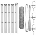 vidaXL Hexagonový plot 0,4x25 m z pozinkovanej ocele – Obrázok 2