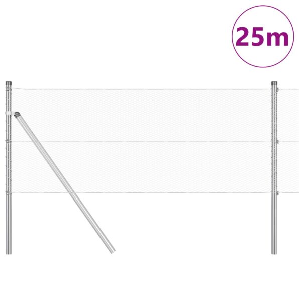 vidaXL Šesťuholníkový plot 0.6x25 m pozinkovaná oceľ – Obrázok 3