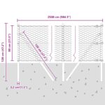 vidaXL Hexagonový plot 0.8x25 m Pozinkovaná oceľ – Obrázok 12