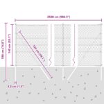 vidaXL Pentagonový plot 1,4x25 m Pozinkovaná oceľ – Obrázok 12
