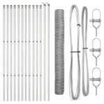 Hexagonálne oplotenie vidaXL 1,4x25 m Pozinkovaná oceľ, Stĺpiky oplotenia vidaXL 13 ks Ø32 mm 190 cm Pozinkovaná oceľ – Obrázok 2