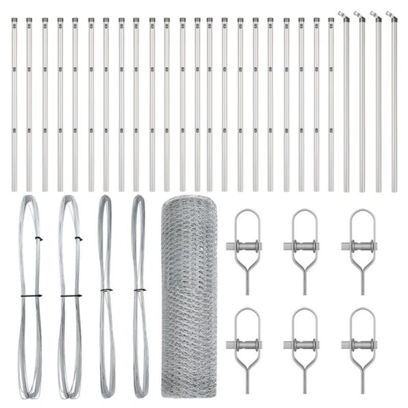 vidaXL Hexagonový plot 0,5x50 m Pozinkovaná oceľ – Obrázok 2