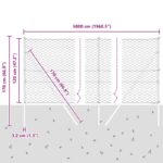 vidaXL Hexagonálny plot 1,2x50 m z pozinkovanej ocele – Obrázok 12