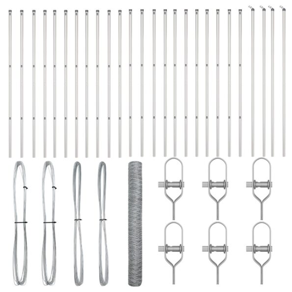 vidaXL Hexagonálny plot 1,2x50 m z pozinkovanej ocele – Obrázok 2