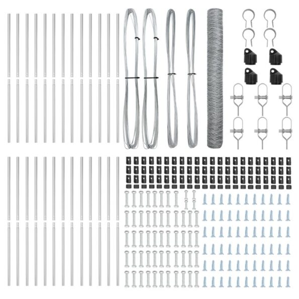 vidaXL Hexagonálny plot 1,2x50 m z pozinkovanej ocele – Obrázok 4