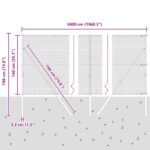 vidaXL Hexagonový plot 1.4x50 m z pozinkovanej ocele – Obrázok 12
