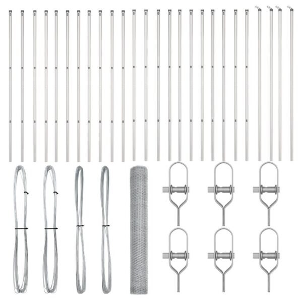vidaXL Hexagonový plot 1.4x50 m z pozinkovanej ocele – Obrázok 2