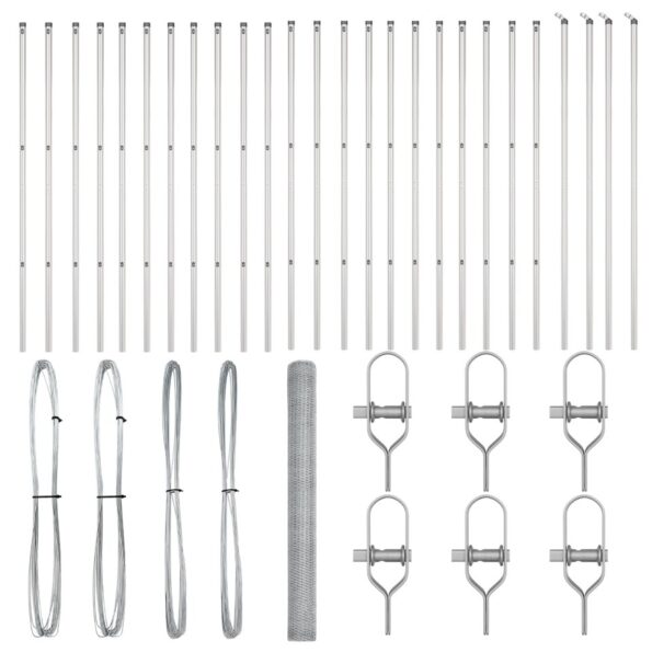 vidaXL Hexagonové oplotenie 1.5x50 m z pozinkovanej ocele – Obrázok 2
