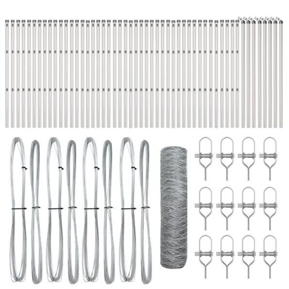 vidaXL Hexagonový plot 0.4x100 m pozinkovaná oceľ – Obrázok 2