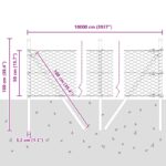 vidaXL Hexagonový plot 0.5x100 m z pozinkovanej ocele – Obrázok 12