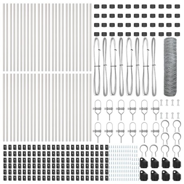 vidaXL Hexagonový plot 0.5x100 m z pozinkovanej ocele – Obrázok 4