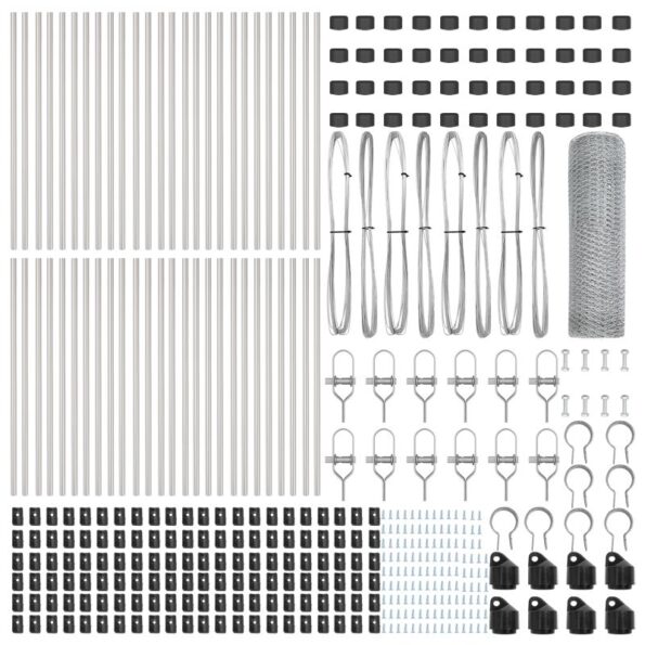 vidaXL Hexagonový plot 0.8x100 m z pozinkovanej ocele – Obrázok 4