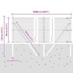 vidaXL Hexagonálne Oplotenie 0.8x100 m Pozinkovaná oceľ – Obrázok 12