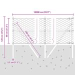 vidaXL Hexagonový plot 0.8x100 m pozinkovaná oceľ – Obrázok 12
