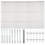 Hexagonálny plot vidaXL 1.2x100 m Pozinkovaná oceľ, Plotové stĺpiky vidaXL 13 ks Ø32 mm 170 cm Pozinkovaná oceľ – Obrázok 2