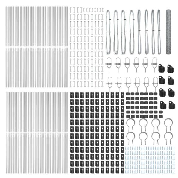 Hexagonálny plot vidaXL 1.2x100 m Pozinkovaná oceľ, Plotové stĺpiky vidaXL 13 ks Ø32 mm 170 cm Pozinkovaná oceľ – Obrázok 4