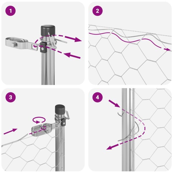 vidaXL hexagonálny plot 1.5x100 m pozinkovaná oceľ – Obrázok 11