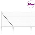 vidaXL Hexagónový plot sivý 1x10 m z ocele – Obrázok 3