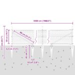 vidaXL Hexagonový plot sivý 0,5x50 m oceľ – Obrázok 8