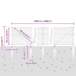 vidaXL Hexagonový plot Sivý 0.6x50 m Oceľ – Obrázok 10