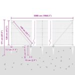 vidaXL Hexagonálny plot Sivý 1,2x50 m Oceľ – Obrázok 10
