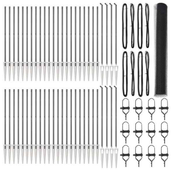 vidaXL hexagonálne oplotenie sivé 1.2x100 m oceľ – Obrázok 2