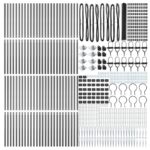 vidaXL Hexagonový plot Sivý 1.4x100 m Oceľový – Obrázok 4