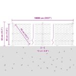 vidaXL Hexagonálny plot šedý 0,4x100 m oceľový – Obrázok 13