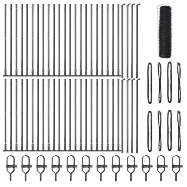 vidaXL Hexagonálny plot šedý 0,4x100 m oceľový – Obrázok 2