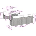 vidaXL 8-dielna záhradná pohovka so vankúšmi Béžová poly ratan – Obrázok 13