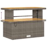 vidaXL 9-dielny záhradný gaučový set s vankúšmi Šedý Polyratan Acacia – Obrázok 9