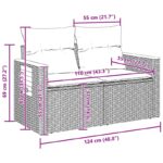 vidaXL 9-dielna záhradná sada s vankúšmi čierny polyratan akácia – Obrázok 13
