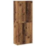 vidaXL Kancelársky kabinet Staré drevo 60 x 32 x 152,5 cm – Obrázok 2