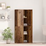 vidaXL Kancelársky kabinet Staré drevo 60 x 32 x 152,5 cm – Obrázok 4