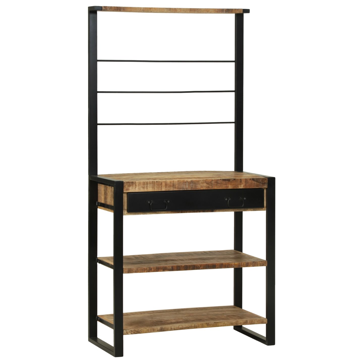 4015989_1.jpg vidaXL Kuchynský regál Hnedá a čierna 80 x 40 x 160 cm – Obrázok 1