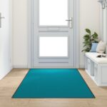 vidaXL Rohož Iný Cyan a Čierna 120 x 250 cm Polyamid a PVC