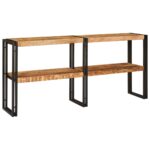 vidaXL Konzolový stôl Hnedá 160 x 33 x 75 cm Masívne mango drevo